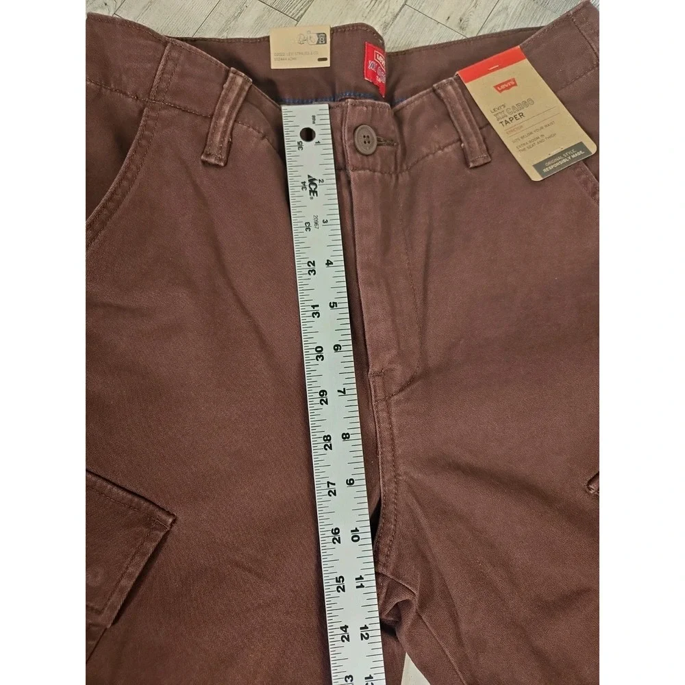 Levi's XX Cargo Taper Pants Mens 30x30 Stretch Sits Below Waist Brown NEW